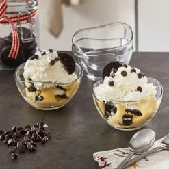 Dunelm Wave Glass Dessert Bowl 5 Dunelm Wave Glass Dessert Bowl -Dune Sales Store 1000064870 alt01