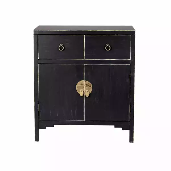 Dunelm Hanna 2 Drawer & 1 Door Chest, Black 4 Dunelm Hanna 2 Drawer & 1 Door Chest, Black - Image 2