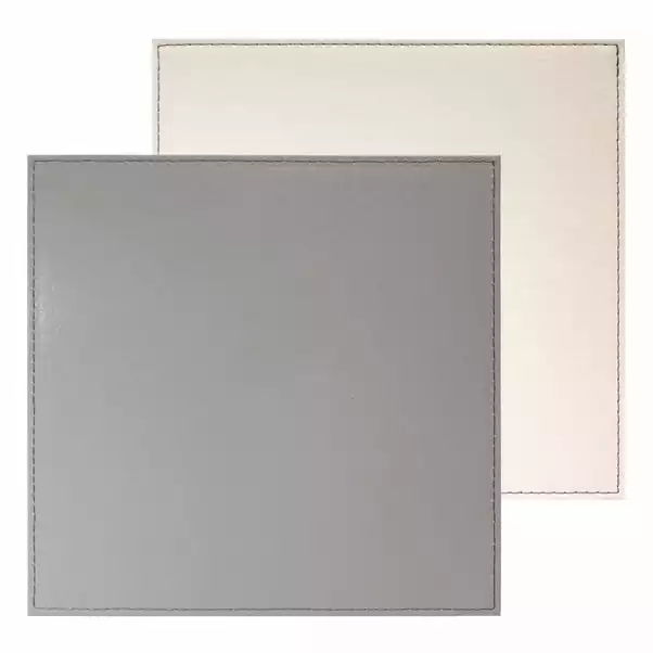 Dunelm Set Of 4 Cream & Grey Reversible Square Placemats 4 Dunelm Set Of 4 Cream & Grey Reversible Square Placemats - Image 2