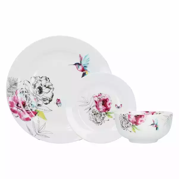 Dunelm Heavenly Hummingbird 12 Piece Dinner Set 5 Dunelm Heavenly Hummingbird 12 Piece Dinner Set - Image 3