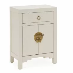Dunelm Hanna Small 1 Drawer & 1 Door Chest, Oyster Grey -Dune Sales Store 1000157791 alt02