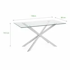 Dunelm Lumia Glass Dining Table -Dune Sales Store 1000157902 alt08