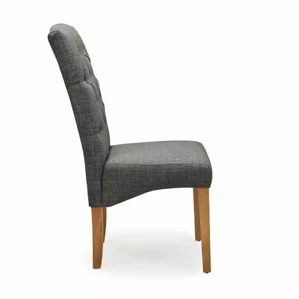 Dunelm Darcy Set Of 2 Dining Chairs Charcoal 6 Dunelm Darcy Set Of 2 Dining Chairs Charcoal - Image 4