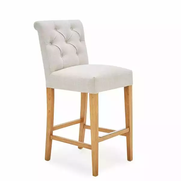 Dunelm Newbury Bar Stool Natural Linen 6 Dunelm Newbury Bar Stool Natural Linen - Image 4