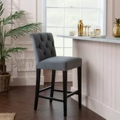 Dunelm Newbury Bar Stool Grey Velvet 10 Dunelm Newbury Bar Stool Grey Velvet -Dune Sales Store 1000157976 alt01