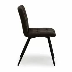 Dunelm Porter Set Of 2 Dining Chairs Grey Microsuede -Dune Sales Store 1000157983 alt04