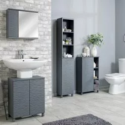 Lloyd Pascal Grey Wave Tall Cabinet -Dune Sales Store 1000160243 alt03
