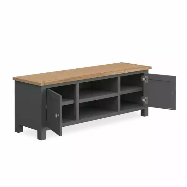 Dunelm Bromley Black Wide TV Stand 6 Dunelm Bromley Black Wide TV Stand - Image 4