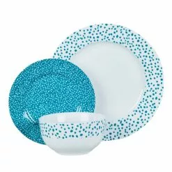 Dunelm Dottie Teal 12 Piece Dinner Set 8 Dunelm Dottie Teal 12 Piece Dinner Set -Dune Sales Store 1000167989 alt01