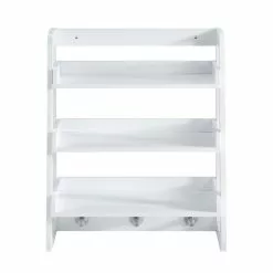 Lloyd Pascal Jasper White Wall Mounted Shelves With Chrome Hooks -Dune Sales Store 1000182100 alt03