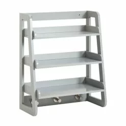 Lloyd Pascal Jasper Grey Wall Mounted Shelves With Chrome Hooks -Dune Sales Store 1000182101 alt02