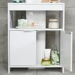 Lloyd Pascal Jaxon White Under Sink Unit With Open Shelf -Dune Sales Store 1000182103 alt02