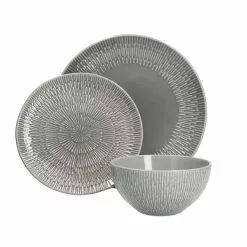 Dunelm Zen Grey 12 Piece Dinner Set -Dune Sales Store 1000184942 alt01