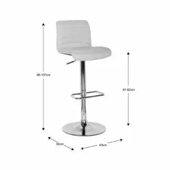 Dunelm Vigo Fabric Bar Stool -Dune Sales Store 30244410 alt09