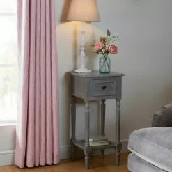 Dunelm Lucy Cane Grey Telephone Table -Dune Sales Store 30267545 alt01