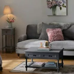 Dunelm Lucy Cane Grey Telephone Table -Dune Sales Store 30267545 alt03