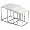 Seconique Charisma White High Gloss Nest Of Tables -Dune Sales Store 30359227