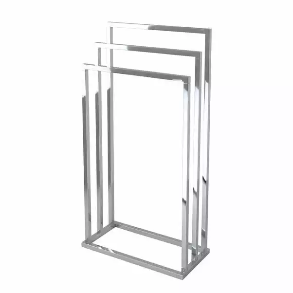 Lloyd Pascal Chrome 3 Rail Towel Stand 3 Lloyd Pascal Chrome 3 Rail Towel Stand