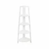 Lloyd Pascal White 4 Tier Corner Shelving Unit 1 Lloyd Pascal White 4 Tier Corner Shelving Unit -Dune Sales Store 30634092