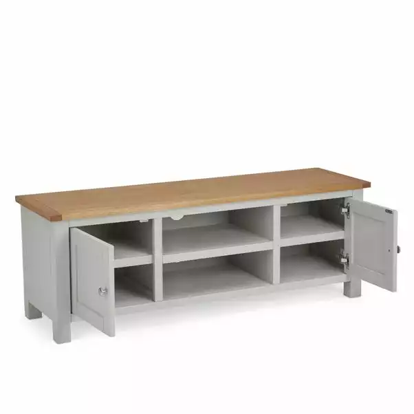 Dunelm Bromley Grey Wide TV Stand 6 Dunelm Bromley Grey Wide TV Stand - Image 4