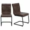 Dunelm Felix Set Of 2 Cantilever Faux Leather Dining Chairs -Dune Sales Store 30645852