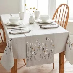 Dunelm Scandi Floral Tablecloth