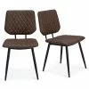 Dunelm Austin Set Of 2 Faux Leather Brown Dining Chairs -Dune Sales Store 30647372