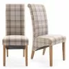 Dunelm Chester Set Of 2 Dining Chairs Natural Woven Check -Dune Sales Store 30662747
