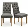 Dunelm Darcy Set Of 2 Dining Chairs Charcoal -Dune Sales Store 30662761