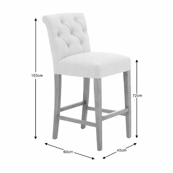 Dunelm Newbury Bar Stool Natural Linen 4 Dunelm Newbury Bar Stool Natural Linen - Image 2