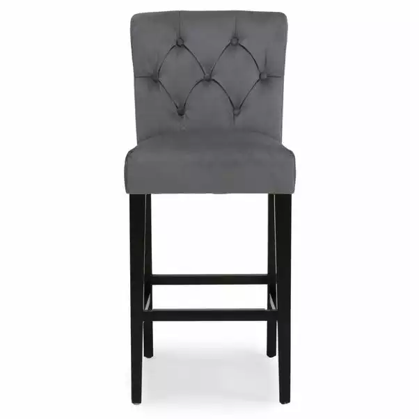 Dunelm Newbury Bar Stool Grey Velvet 3 Dunelm Newbury Bar Stool Grey Velvet