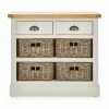 Dunelm Compton Ivory Console Table With Baskets -Dune Sales Store 30666562