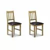 Julian Bowen Coxmoor Set Of 2 Dining Chairs Brown PU Leather -Dune Sales Store 30667048