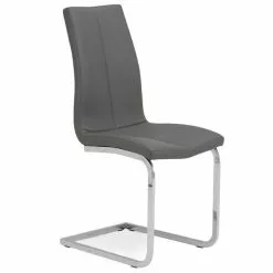 Dunelm Jamison Set Of 2 Faux Leather Grey Dining Chairs -Dune Sales Store 30668447 alt02
