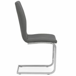 Dunelm Jamison Set Of 2 Faux Leather Grey Dining Chairs -Dune Sales Store 30668447 alt04