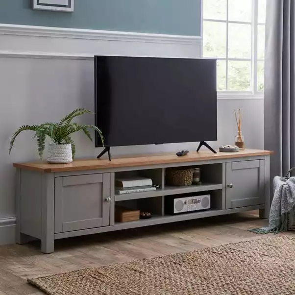 Dunelm Bromley Grey Extra Wide TV Stand 3 Dunelm Bromley Grey Extra Wide TV Stand