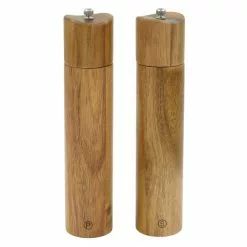Dunelm Set Of 2 Large Acacia Salt & Pepper Mills