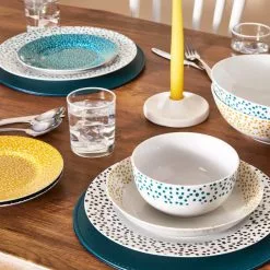 Dunelm Dottie Black 12 Piece Dinner Set -Dune Sales Store 30689967 alt01