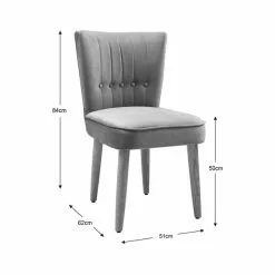 Dunelm Isla Velvet Dining Chair -Dune Sales Store 30713369 alt09