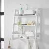 Lloyd Pascal Jasper White Wall Mounted Shelves With Chrome Hooks 2 Lloyd Pascal Jasper White Wall Mounted Shelves With Chrome Hooks -Dune Sales Store 30714004