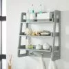 Lloyd Pascal Jasper Grey Wall Mounted Shelves With Chrome Hooks -Dune Sales Store 30714005