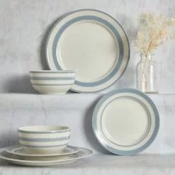 Dunelm Riviera Blue 12 Piece Dinner Set