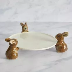 Dunelm Homestead Rabbit Cake Plate