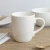Dunelm White Quilted Mug -Dune Sales Store 30718223