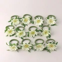 Dunelm Set Of 12 Gerbera Napkin Rings 7cm