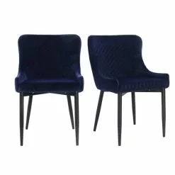 Dunelm Montreal Set Of 2 Velvet Dining Chairs