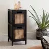 Dunelm French Cane Black 2 Drawer Unit -Dune Sales Store 30747344