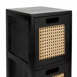 Dunelm French Cane Black 2 Drawer Unit -Dune Sales Store 30747344 alt04