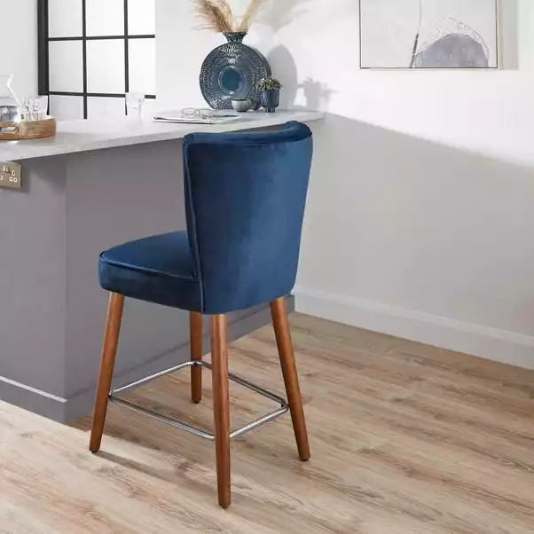 Dunelm Isla Velvet Bar Stool 4 Dunelm Isla Velvet Bar Stool - Image 2