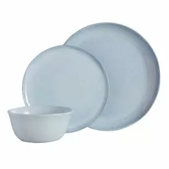 Dunelm Amalfi 12 Piece Dinner Set Blue -Dune Sales Store 30749180 alt01